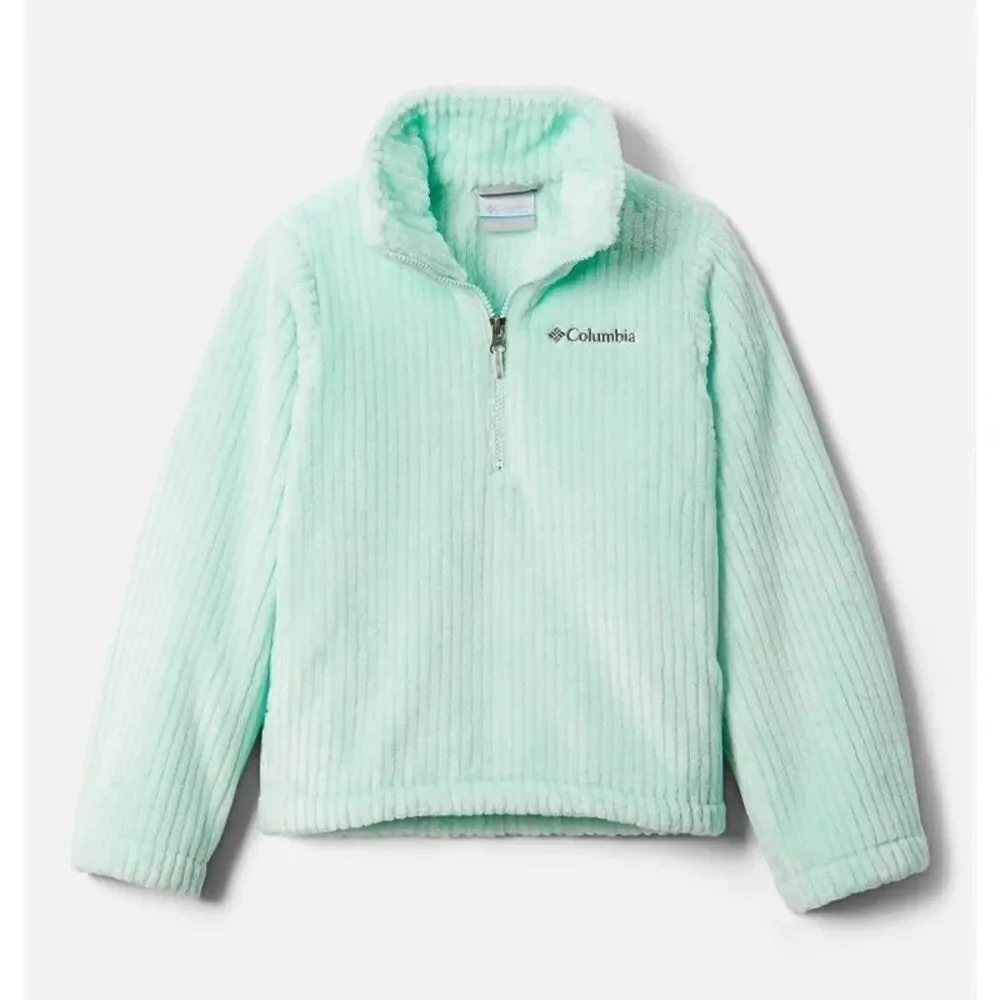 Columbia Girls' Fire Side Half Zip Sherpa Fleece pullover size Large